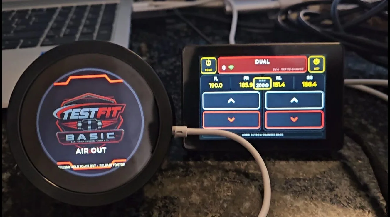 Actual TESTFIT Basic round and flat touchscreen remotes